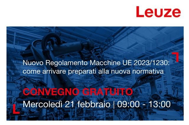 Nella giornata di mercoledì 21 febbraio dalle ore 9 alle ore 13, presso l’Agriturismo San Paolo di Castel Franco Emilia Leuze organizzerà un convegno sulla nuova normativa macchine